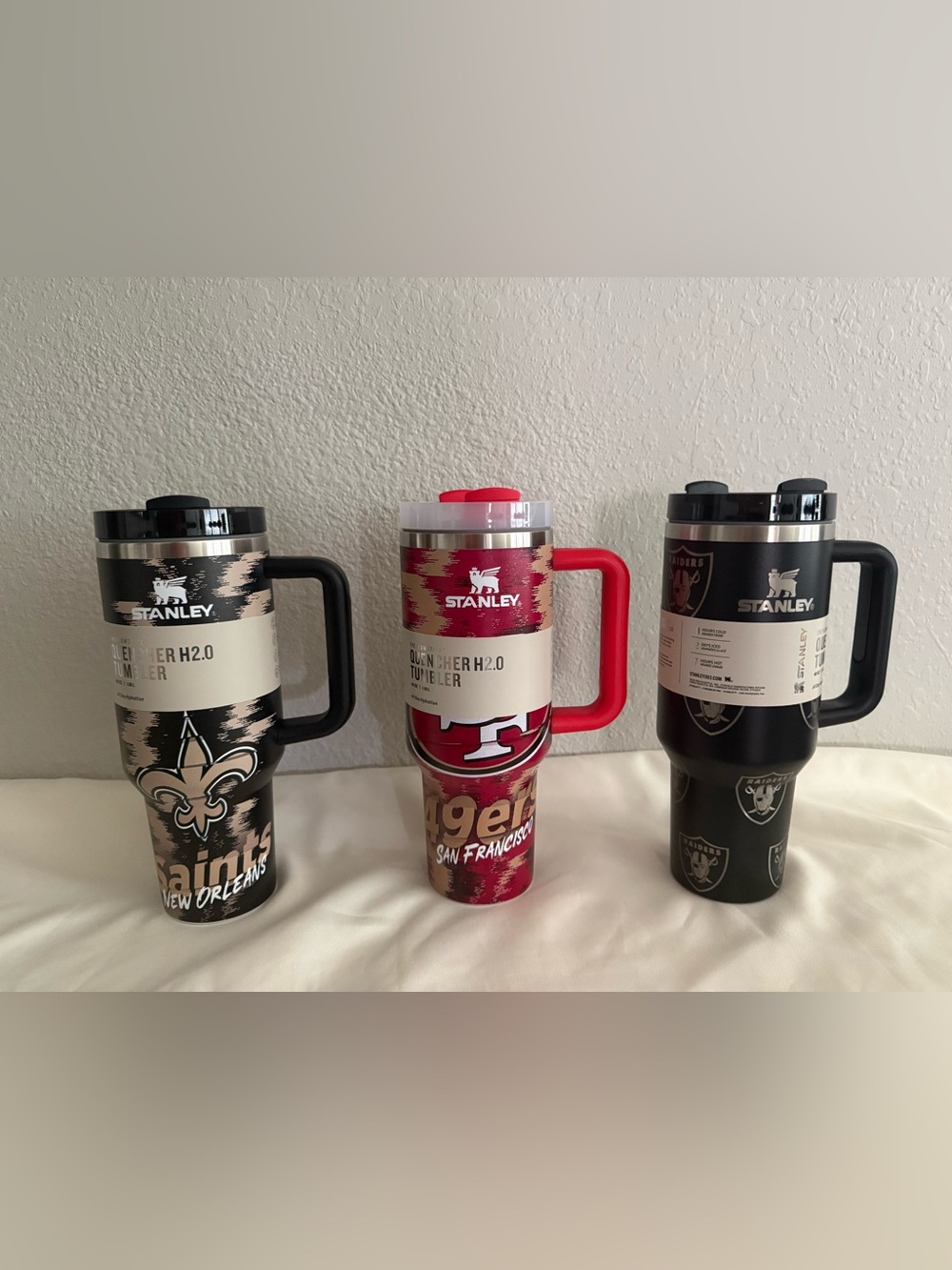 Stanley Red and Gold Insulated Tumbler with Red Handle